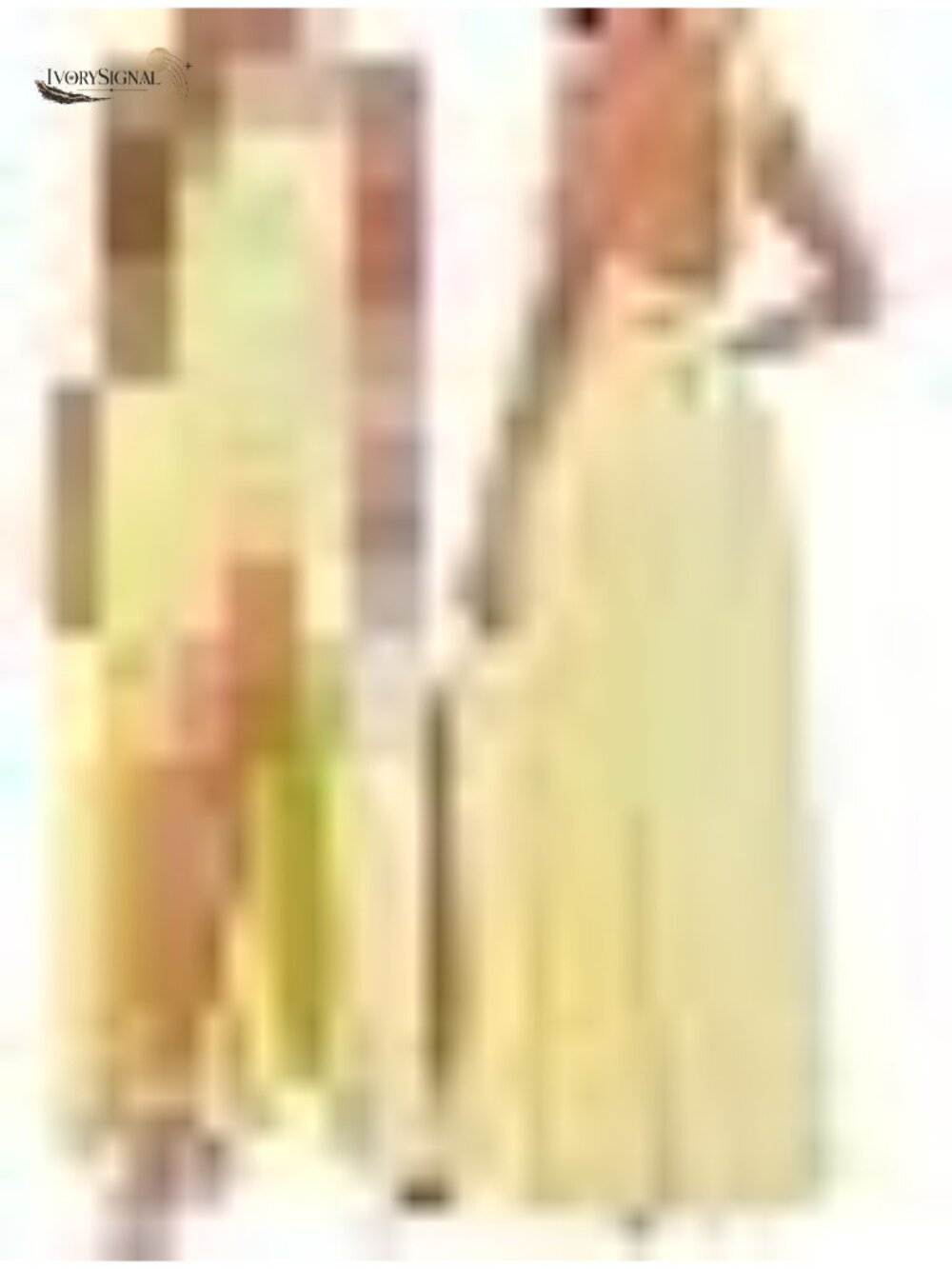 Flowy Chiffon Halter Maxi Dress A-Line Wedding Guest Summer